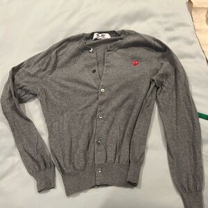 Original PLAY COMME DES GARCONS gray cardigan size medium